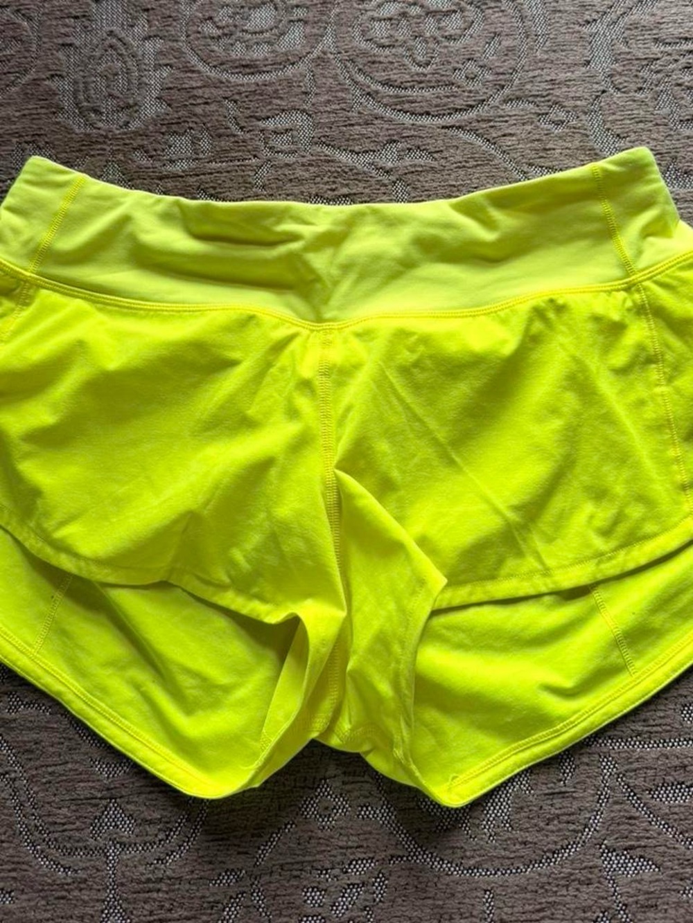 lululemon athletica Neon Yellow High-Rise Athletic Shorts